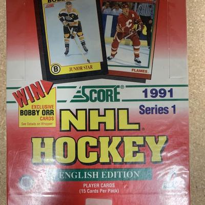 Score 1991 hockey cards