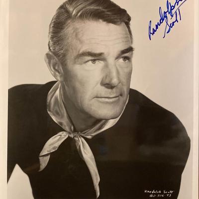 Randolph Scott signed photo