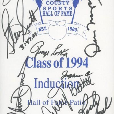 Orange County Sports Hall of Fame 1994 signed flyer