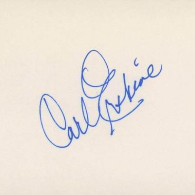 Carl Erskine original signature