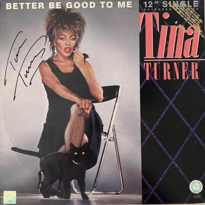 Tina Turner 12 inch signed "Better Be Good To Me" single album