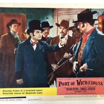 Port of Wickedness original 1954R  vintage lobby card