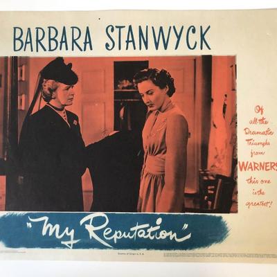 My Reputation original 1946 vintage lobby card