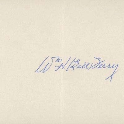 Bill Terry original signature