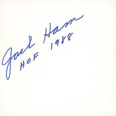 Pittsburgh Steelers Jack Ham signature cut