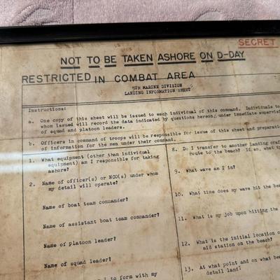 D Day Landing Day Army Issue Instructional Document