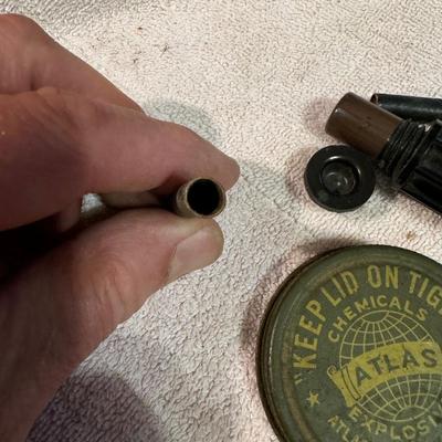 Army Issue Ammo Belt & Blasting Cap Can