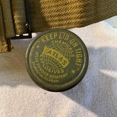 Army Issue Ammo Belt & Blasting Cap Can
