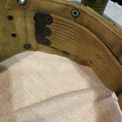 Army Issue Ammo Belt & Blasting Cap Can