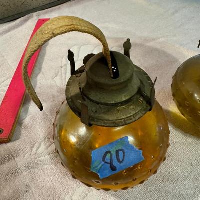 Oil Lamps Small Pair