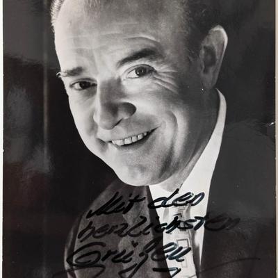 Erich Kunz signed post card