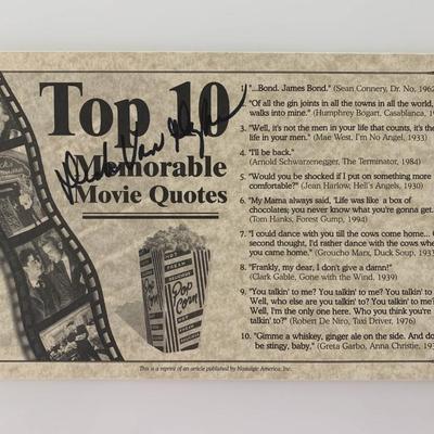Dick Van Dyke signed promo card