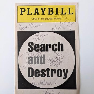 Search And Destroy Cast Signed Playbill