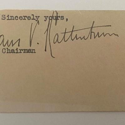 Radio Commentator Hans Kaltenborn original signature