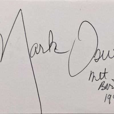Met Baritone Mark Oswald original signature