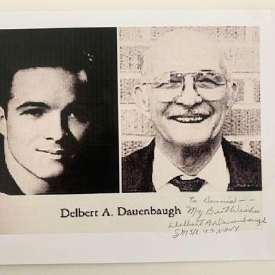 Dlebert A Dauenbaugh signed paper cardstock photo