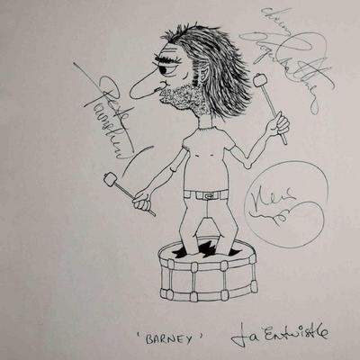 The Who signed Keith Moon sketch