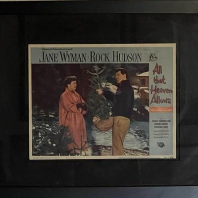 All That Heaven Allows custom framed lobby card