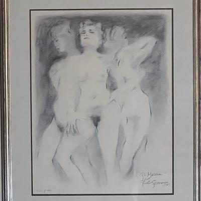 R.C. Gorman hand signed framed lithograph