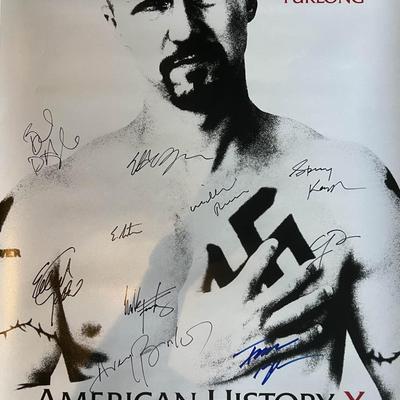 American History X cast signed movie poster 