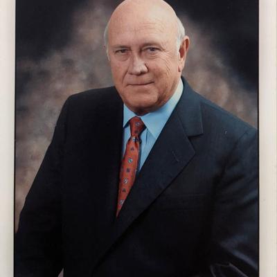 FW De Klerk signed photo