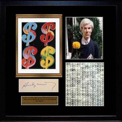 Andy Warhol original signature and collage