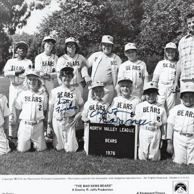 The Bad News Bears Chris Barnes signed movie photo