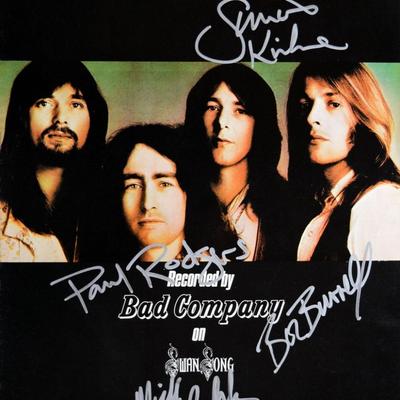 Bad Company signed sheet music 