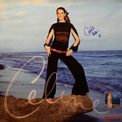 Celine Dion signed "A New Day Has Come" promo poster