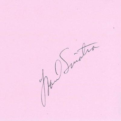 Frank Sinatra autograph