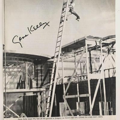 Gene Kelly signed magazine page