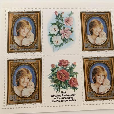 DPR Korea Princess Diana First Anniversary commemorative stamp set