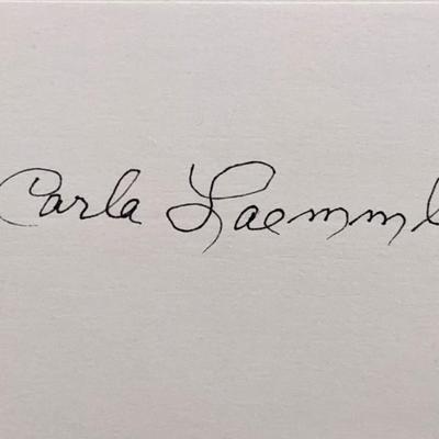 Carla Laemmle original signature