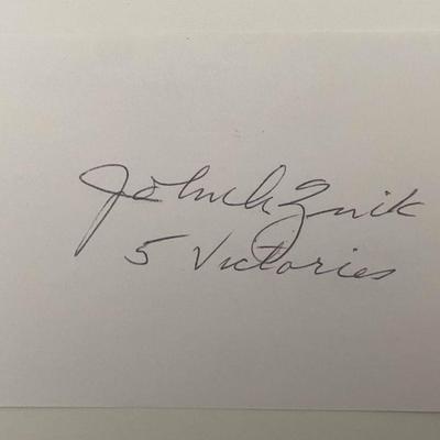 WW2 John Zink signed note 