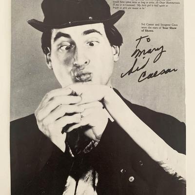 Sid Caesar Signed Photo