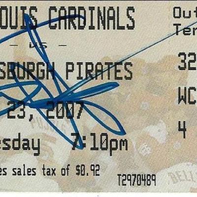 Sammy Hagar signed ticket JSA