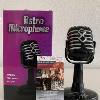 Tracey Morgan signed microphone JSA