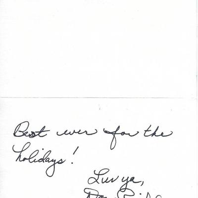 Don Rickles signed original hand drawn Christmas card