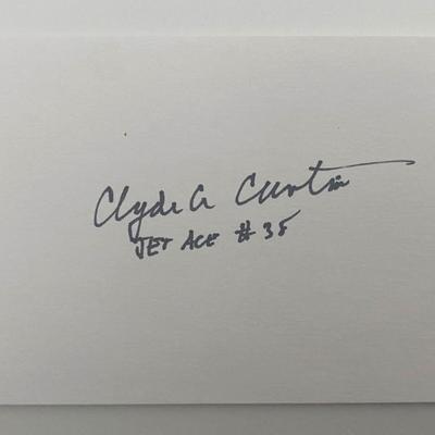USAF Korean War Flying Ace Clyde A. Curtin Original Signature