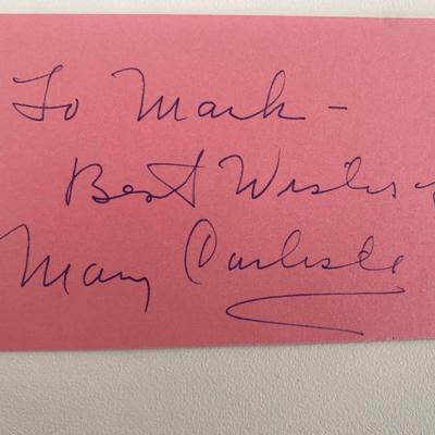 Mary Carlisle original signature