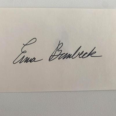 Erma Bombeer signature cut