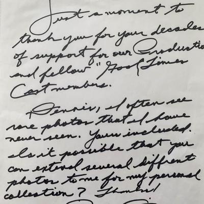 Good Times Ralph Carter Signed Letter