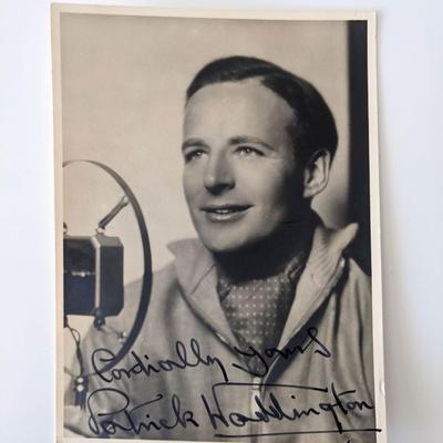 Patrick Waddington signed photo