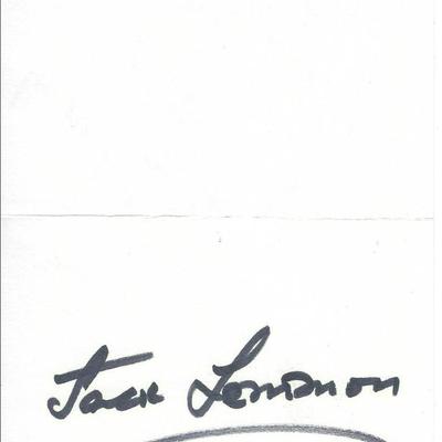 Jack Lemmon signed hand drawn Christmas Card