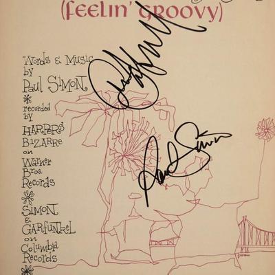 Simon & Garfunkel signed sheet music