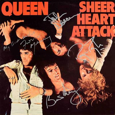 Queen signed Sheer Heart Attack album