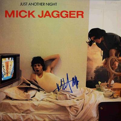 Mick Jagger signed Just Another Night album