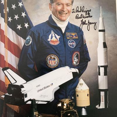 Astronaut John W. Young signed photo