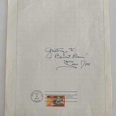 Billie Dove signed page