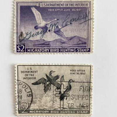 Migratory Bird Hunting Stamp set of 2 